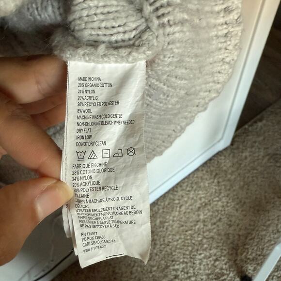 Prana Elsin Sweater Cardigan Women S Gray Lagenlook Organic Cotton Minimalist - Picture 6 of 9